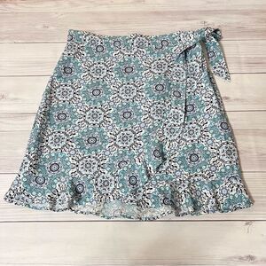LOFT Womens Medallion Print Wrap Skirt Size 6